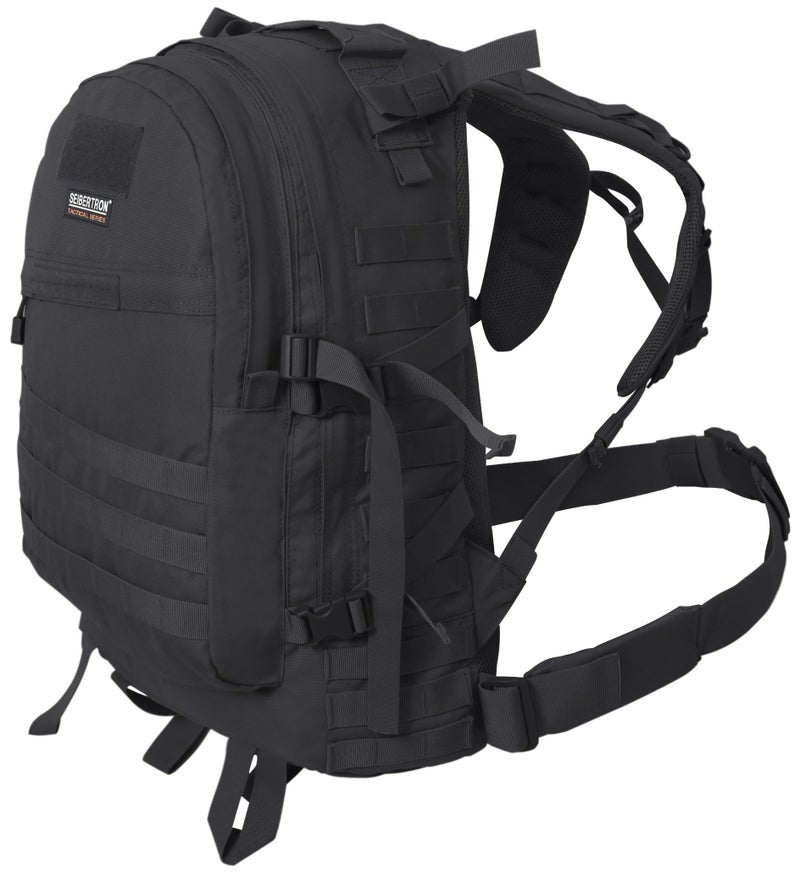 Seibertron Roving Motorcycle Riding Street Dirt Bike Waterproof Rucksack Backpack with Raincover Black - Image 1